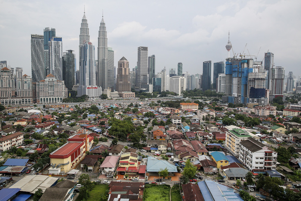 aerial view kampung baru kuala lumpur