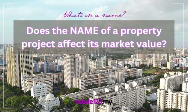 Does the NAME of a property project affect its market value?