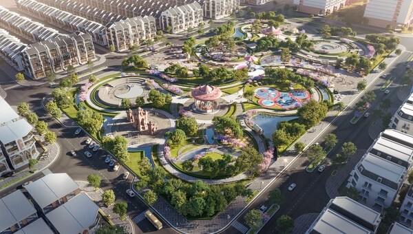 One of the project’s defining features is its low construction density of approximately 30%, with the majority of the land dedicated to green landscapes, water features, public spaces, and community amenities.